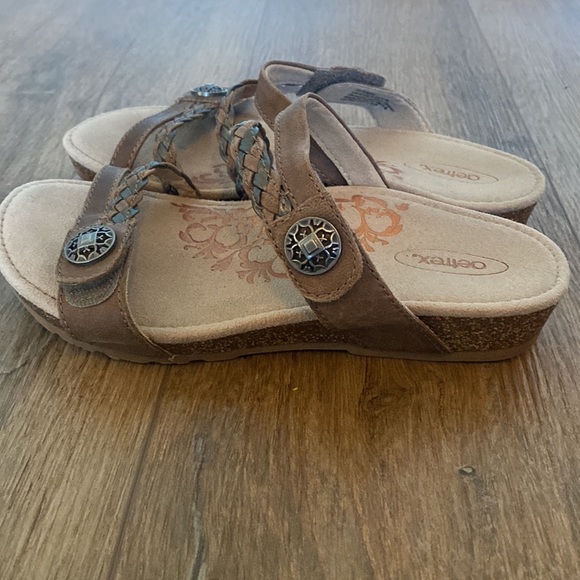 Aetrex Janey Braided Slide sandal. Walking sandal boho comfort shoe Sz 6 - Picture 3 of 6